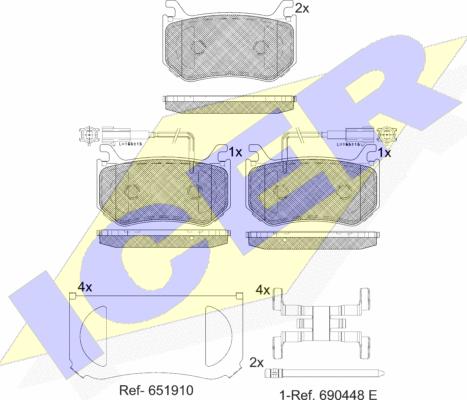 Icer 182302 - Kit pastiglie freno, Freno a disco autozon.pro