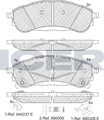 Icer 182389 - Kit pastiglie freno, Freno a disco autozon.pro