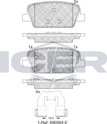 Icer 182388 - Kit pastiglie freno, Freno a disco autozon.pro