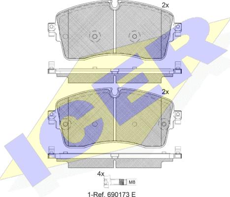 Icer 182335 - Kit pastiglie freno, Freno a disco autozon.pro