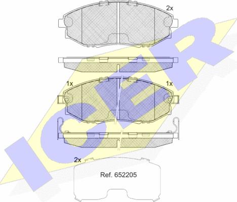 Icer 182336 - Kit pastiglie freno, Freno a disco autozon.pro