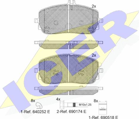 Icer 182331 - Kit pastiglie freno, Freno a disco autozon.pro