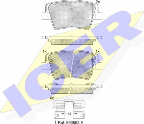 Icer 182379 - Kit pastiglie freno, Freno a disco autozon.pro