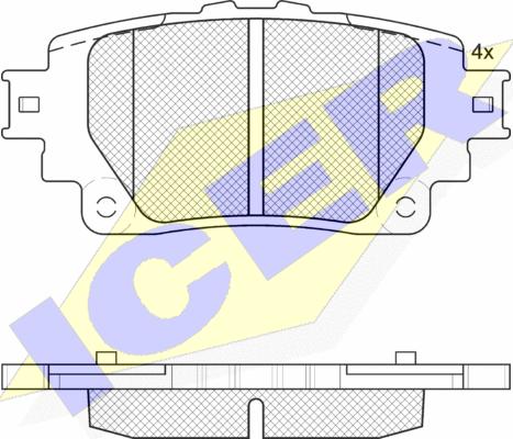 Icer 182376 - Kit pastiglie freno, Freno a disco autozon.pro