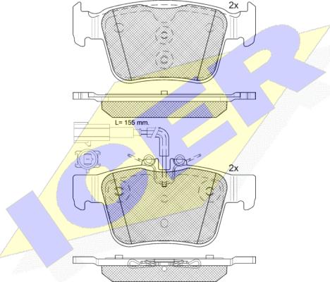 Icer 182299 - Kit pastiglie freno, Freno a disco autozon.pro