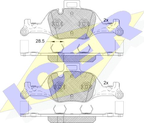 Icer 182291 - Kit pastiglie freno, Freno a disco autozon.pro