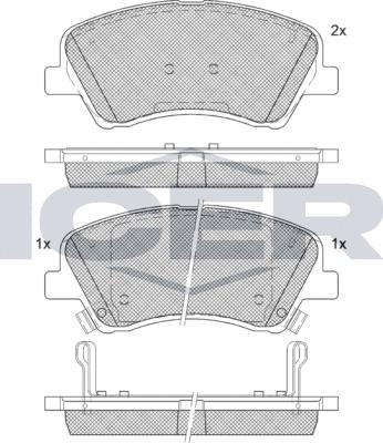 Icer 182298-207 - Kit pastiglie freno, Freno a disco autozon.pro