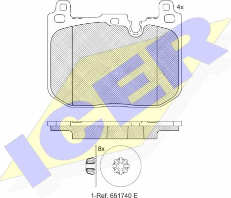 Icer 182247 - Kit pastiglie freno, Freno a disco autozon.pro