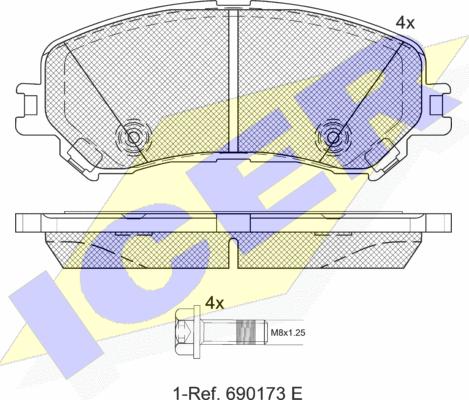 Icer 182259 - Kit pastiglie freno, Freno a disco autozon.pro