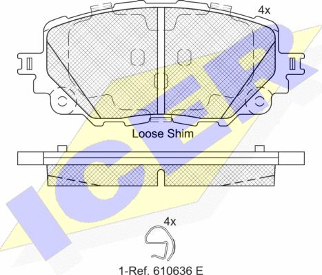 Icer 182251 - Kit pastiglie freno, Freno a disco autozon.pro