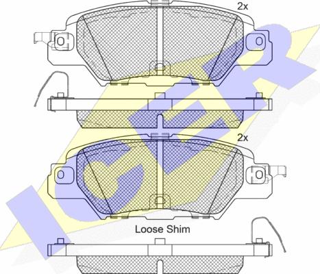 Icer 182258 - Kit pastiglie freno, Freno a disco autozon.pro