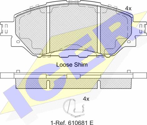 Icer 182252 - Kit pastiglie freno, Freno a disco autozon.pro