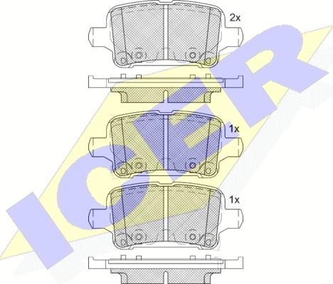 Icer 182257-208 - Kit pastiglie freno, Freno a disco autozon.pro