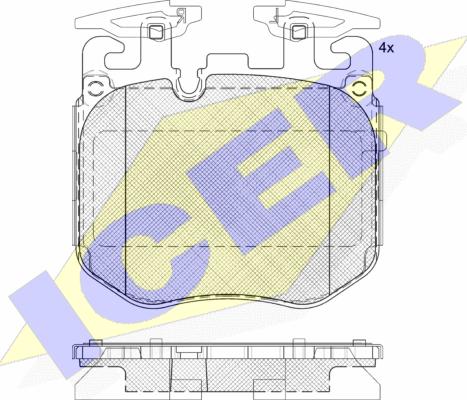 Icer 182265 - Kit pastiglie freno, Freno a disco autozon.pro