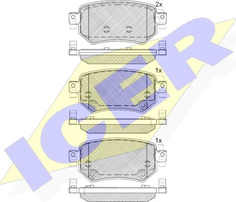 Icer 182263 - Kit pastiglie freno, Freno a disco autozon.pro