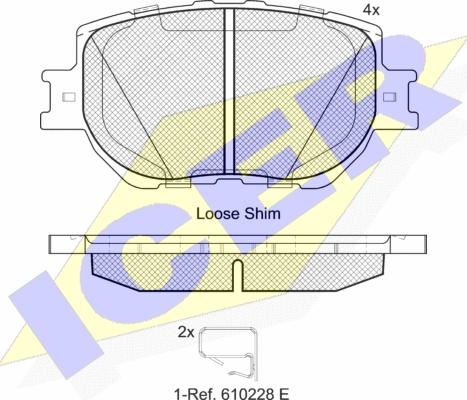 Icer 182200 - Kit pastiglie freno, Freno a disco autozon.pro