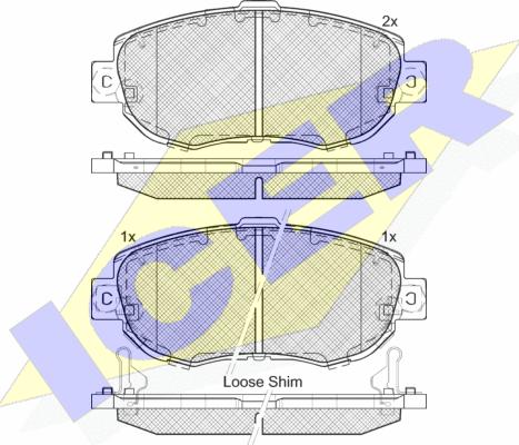 Icer 182203 - Kit pastiglie freno, Freno a disco autozon.pro