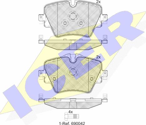 Icer 182216 - Kit pastiglie freno, Freno a disco autozon.pro