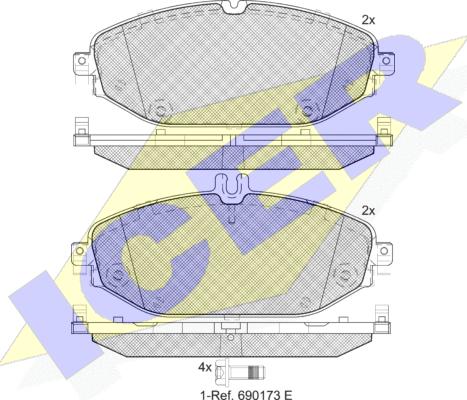 Icer 182213 - Kit pastiglie freno, Freno a disco autozon.pro