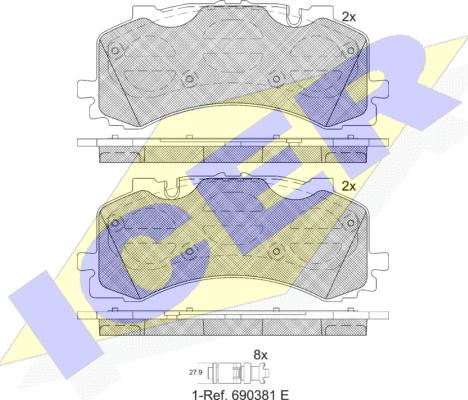 Icer 182281 - Kit pastiglie freno, Freno a disco autozon.pro