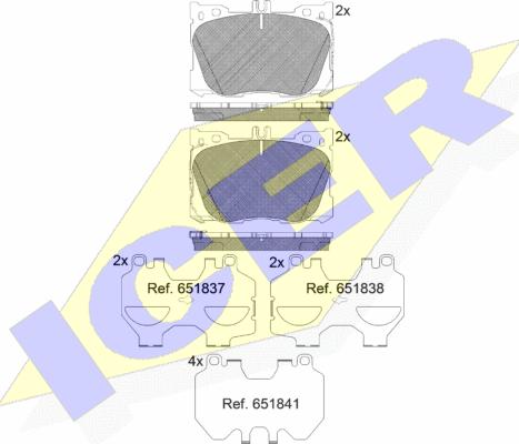 Icer 182282 - Kit pastiglie freno, Freno a disco autozon.pro