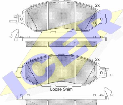 Icer 182234 - Kit pastiglie freno, Freno a disco autozon.pro