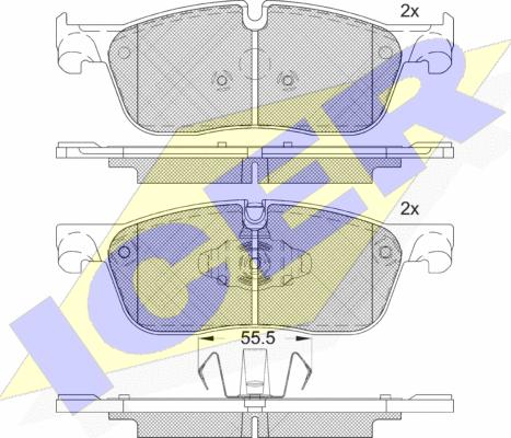 Icer 182236-203 - Kit pastiglie freno, Freno a disco autozon.pro