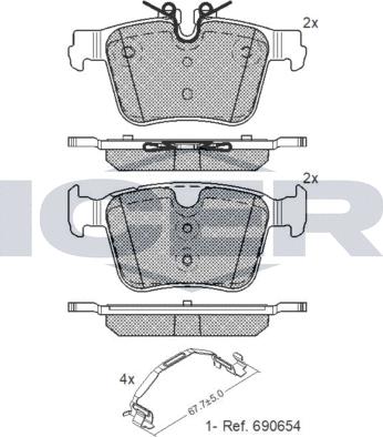 Icer 182232-203 - Kit pastiglie freno, Freno a disco autozon.pro