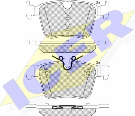 Icer 182232 - Kit pastiglie freno, Freno a disco autozon.pro