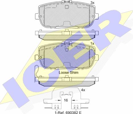 Icer 182229 - Kit pastiglie freno, Freno a disco autozon.pro