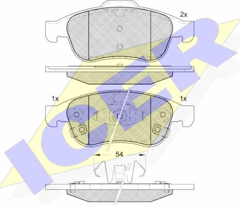 Icer 182228 - Kit pastiglie freno, Freno a disco autozon.pro