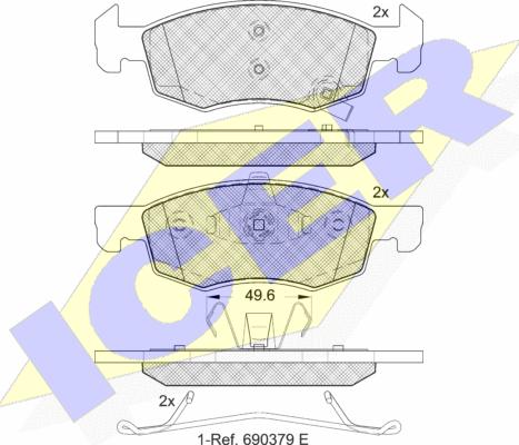 Icer 182223 - Kit pastiglie freno, Freno a disco autozon.pro