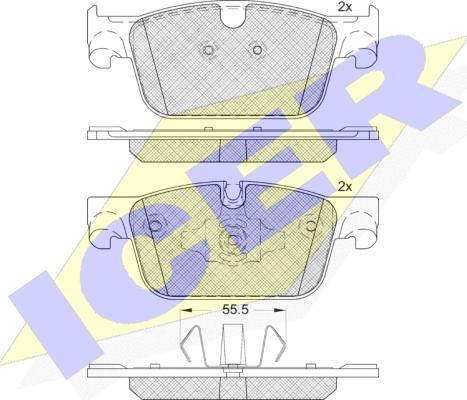 Icer 182276 - Kit pastiglie freno, Freno a disco autozon.pro