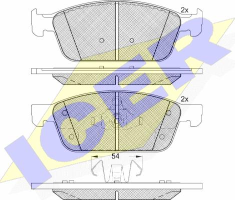 Icer 182273 - Kit pastiglie freno, Freno a disco autozon.pro