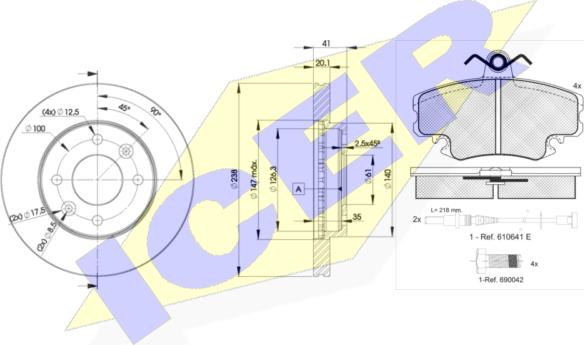 Icer 30993-6572 - Kit freno, Freno a disco autozon.pro