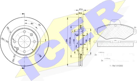 Icer 30920-4697 - Kit freno, Freno a disco autozon.pro