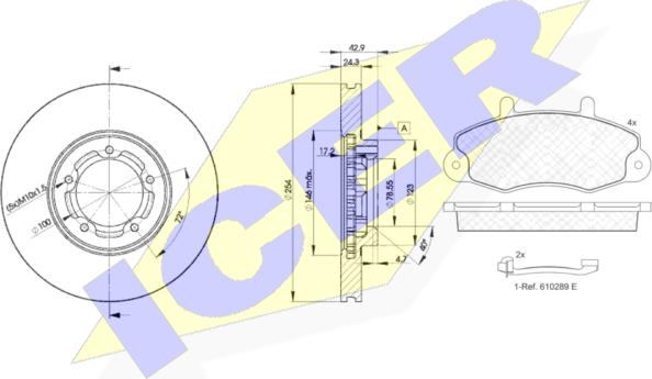 Icer 30896-5610 - Kit freno, Freno a disco autozon.pro