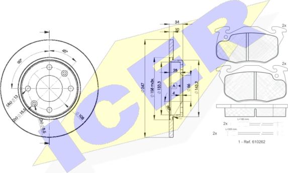 Icer 30866-4689 - Kit freno, Freno a disco autozon.pro