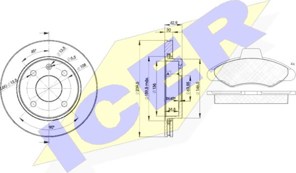 Icer 30790-1064 - Kit freno, Freno a disco autozon.pro