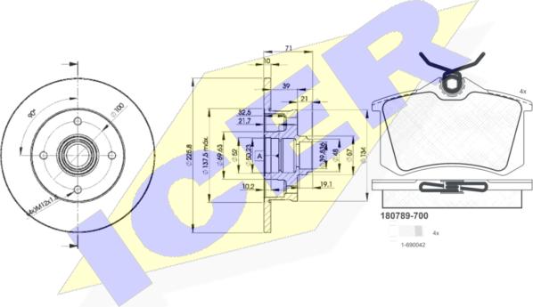 Icer 30789-3393 - Kit freno, Freno a disco autozon.pro