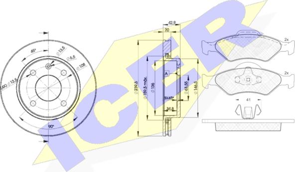 Icer 31344-1064 - Kit freno, Freno a disco autozon.pro