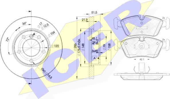 Icer 31295-0674 - Kit freno, Freno a disco autozon.pro