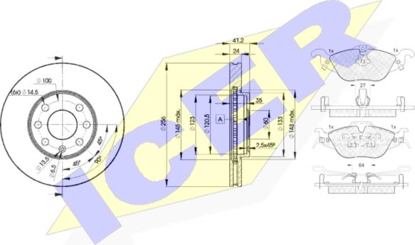 Icer 31249-7879 - Kit freno, Freno a disco autozon.pro