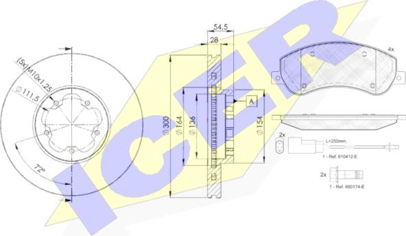 Icer 31793-5630 - Kit freno, Freno a disco autozon.pro