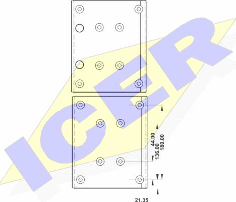 Icer 21 9496 00 - Kit materiale d'attrito, Freno a tamburo autozon.pro