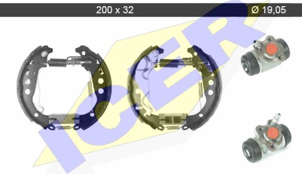 Icer 79KT0094 C - Kit ganasce freno autozon.pro