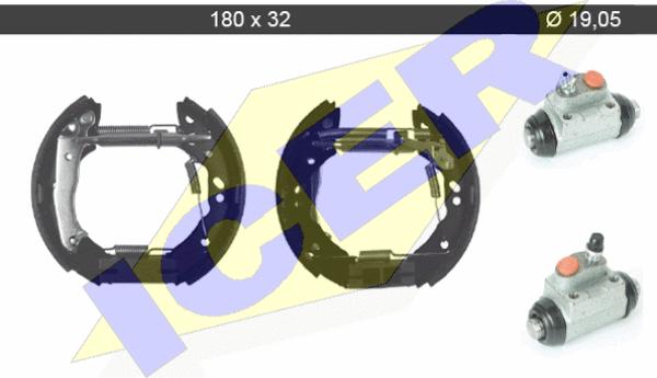 Icer 79KT0096 C - Kit ganasce freno autozon.pro