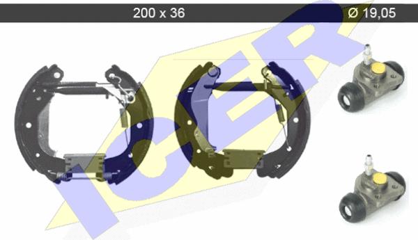 Icer 79KT0090 C - Kit ganasce freno autozon.pro