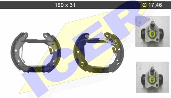 Icer 79KT0091 C - Kit ganasce freno autozon.pro