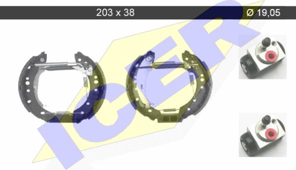 Icer 79KT0092 C - Kit ganasce freno autozon.pro